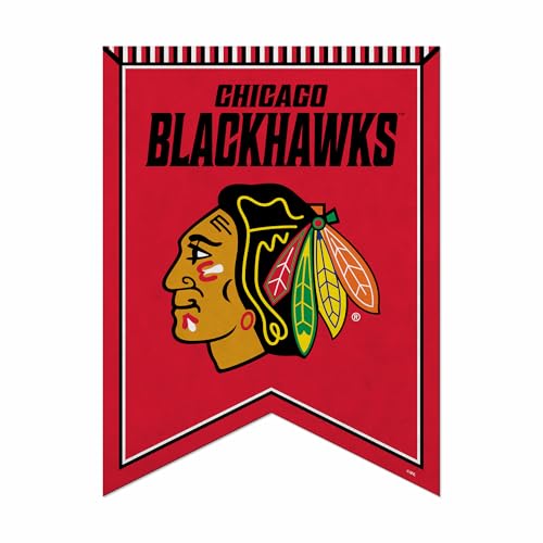 Rico Industries NHL Hockey Chicago Blackhawks 18" X 24" Rafter Felt Pennant