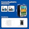 Advanics 20 Inch Beverage Refrigerator Cooler,Under Counter Drink Fridge with Glass Door, Built-in or Freestanding, Quiet Compressor Cooling, 120 Can Capacity for Beer and Soda