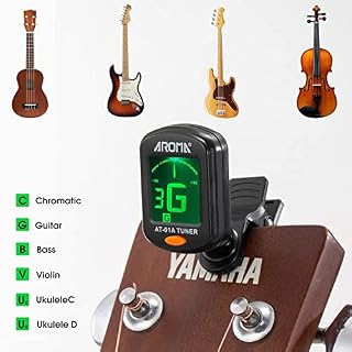 Accordeur Guitare Violon Ukulélé Basse Auto-Off Universel Tuner Chrome avec Capodastre pour Guitare, Enrouleur de corde… - Les Beatles, Paul McCartney, John Lennon, RIngo Starr, George Harrison Accordeur Guitare Violon Ukulélé Basse Auto-Off Universel Tuner Chrome avec Capodastre pour Guitare, Enrouleur de corde… – Image 3