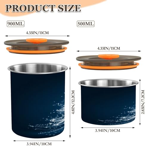 ATTX Lata de Café de Acero Inoxidable 500ml con Tapa Hermética miniatura 2