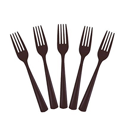 Exquisite Black Plastic Forks Disposable Cutlery Set
