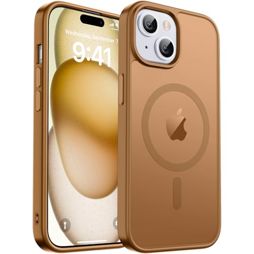 zapica Magnetic for iPhone 15 Case & iPhone 14 Case, Brown