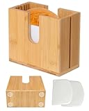 Large Adjustable Bagel Slicer Holder, Bagel Cutter for Small and Large Bagels, Bread Slicer for Buns, English Muffins (Bamboo)