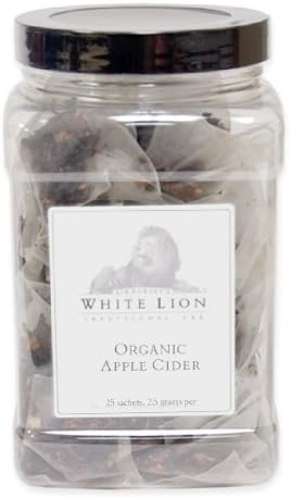 Organic Apple Cider Fine Herbal Tea, 25 Sachets, White Lion Tea