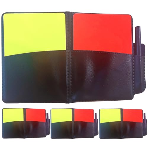 AnteManni-Pri Soccer Referee Card Set, 4PACKS Warning Referee Red Cards