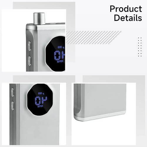 Taladro de uñas de acero de aleación gris con pantalla LCD digital 5