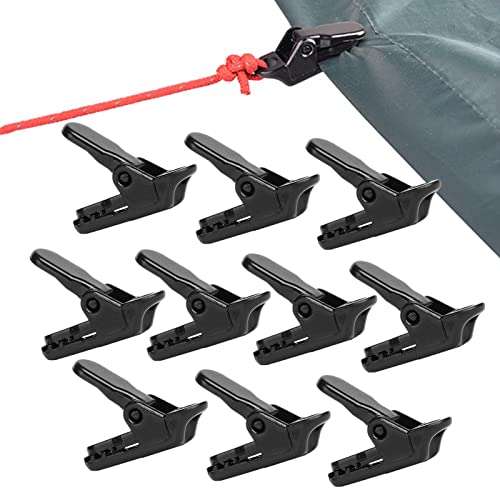 fanelod Pinces de tente réglables, ensemble de pinces pour auvent, bâche fixe, excellente adhérence, clips de bâche polyvalents, accessoires de tente pour camping et bâches