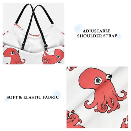 Girls One Piece Swimsuits Red Octopus Quick Dry Beach Swimwear Bathing Suit for Beach 3-10 Years3