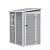 Greesum 5x4FT Plastic Outdoor Storage Shed, Resin Shed with Floor and Window, Tool Sheds with Lockable Door and Vent, for Garden, Garage, Lawn, Light Gray