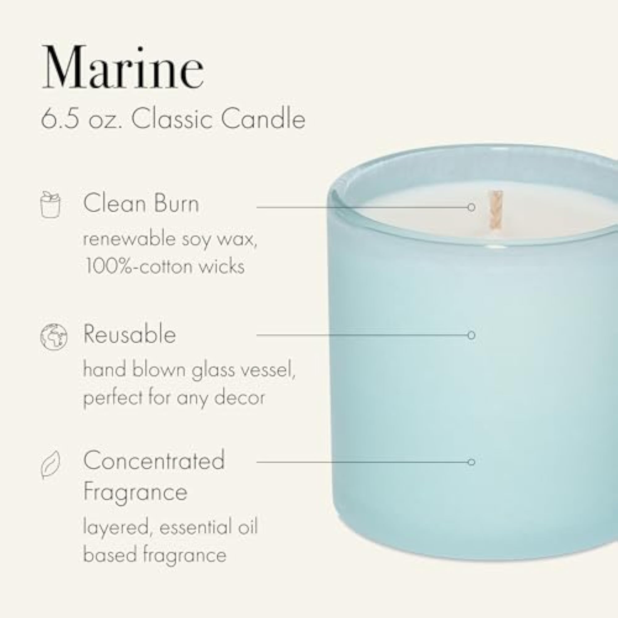 Candle, Bathroom - Marine