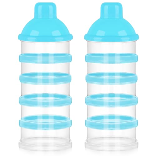 Image of Accmor Formula Dispenser On The Go, 5 Compartments Stackable Formula Container for Travel, Baby Milk Powder Kids Snack Container, BPA Free