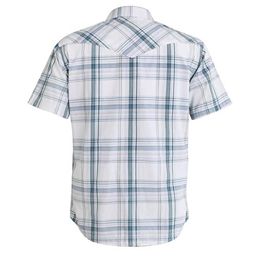 COEVALS CLUB Men's Western Cowboy Short Sleeve Pearl Snap Casual Plaid Work Shirts2