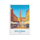 EPXZNM Vintage-Poster aus Metallblech, Bologna, Italien, 