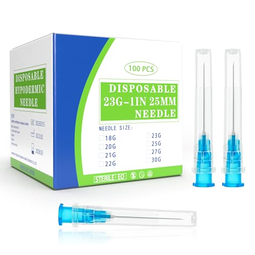 100pcs Dispensing Accessories Individually Wrapped Stainless Steel Pipe Disposable Lab Supplies Sterile (23G-25mm)