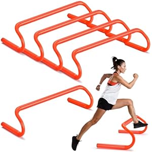 Gemscream 5 Pcs Speed Agility Training Hurdles Detachable Durable Equipment Plyometric and All Purpose Speed Training Hurdle Equipment for Athletes Soccer Basketball