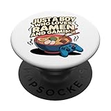 solo un ragazzo che ama il ramen e gli amanti degli anime dei videogiochi popsockets popgrip adesivo