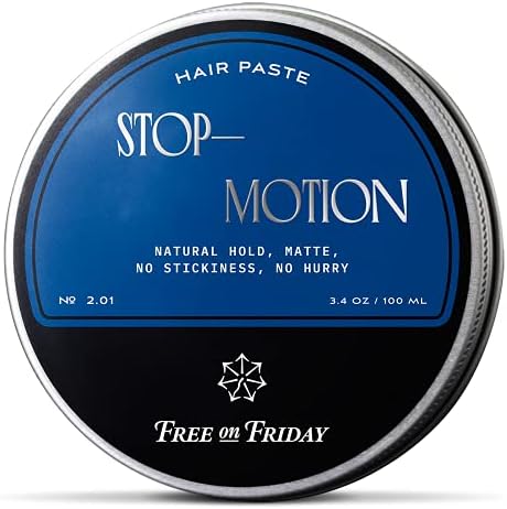 Free On Friday Matte Hair Paste for Men - Sculpting, Hair Clay Pomade with Kaolin - Water Based Men's Molding Paste Flexible Hold for All Hair Types with Matte Finish, Mint green, 3.3 Ounce (FOF001)