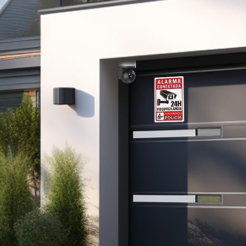 YIKIADA Naklejki Security Alarm - Sygnał Strefy Nadzoru Wideo - Plakaty Samoprzylepne Materiał Winylowy 20X30CM - 5 szt