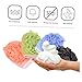 EXQUIMEUBLE 4Pcs Shower Balls Exfoliating Gloves Dual Sided Bathing Scrubbers for Deep Skin Cleanse Soft Durable Bath Gloves Grey for All Skin Types