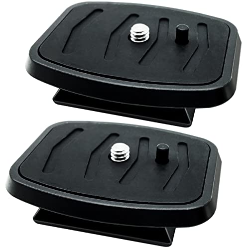 IOUALEY 2 Pack 43mm Tripod Quick Release Plate Camera Mounting Adapter, QR Ball Head Parts Replacement for Torjim 60-Inch AX60, Endurax 66'' ETR66 Mount 1 11/16'', Black