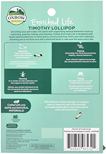 Oxbow Animal Health Bundle Of 2 Enriched Life Timothy =Lollipop Small Animal Chew Treats: Apple And Carrot #TOP2