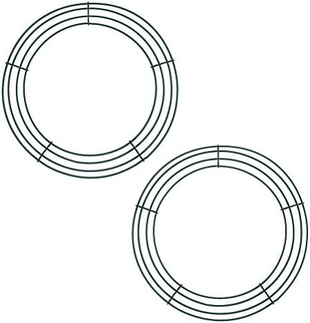 Door Wreath Rings, 2 Pack 8 Inch Green Wreath Making Supplies Kit All Seasons Floral Wreath Polystyrene Rings Birthday Wreath Frames for Wedding Mother's Day Anniversary Garden Home Party Decorations