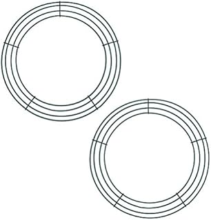 Door Wreath Rings, 2 Pack 8 Inch Green Wreath Making Supplies Kit All Seasons Floral Wreath Polystyrene Rings Birthday Wreath Frames for Wedding Mother's Day Anniversary Garden Home Party Decorations