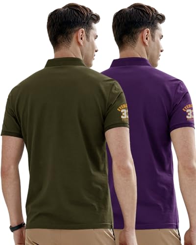 Image of Noble Monk Men's Cotton Blend Regular Fit Polo T-Shirt