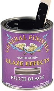 General Finishes Water Based Glaze Effects, 1 Quart, Pitch Black
