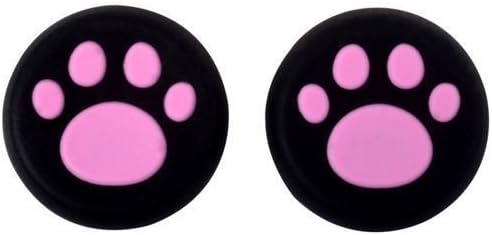 Analog Silicone Thumb Stick Grips Cap Joystick ThumbSticks Caps Cover for PS4 PS3 Xbox One Xbox 360 PS2 Game Controllers 2 x Pink Cat Dog Paw