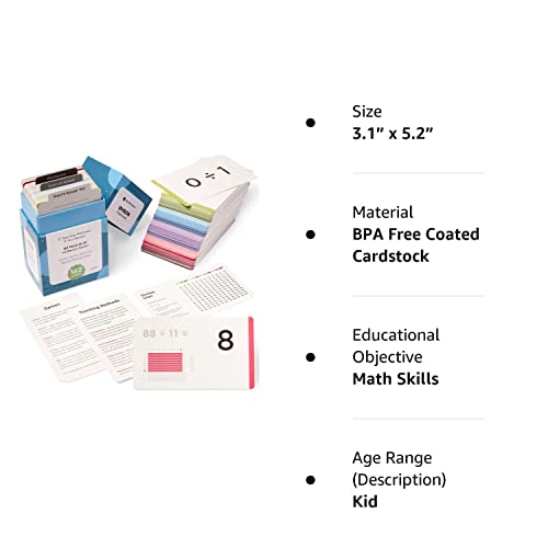 Think Tank Scholar 162 Division Flash Cards Set (Award Winning) All Facts 0-12 For Kids In 2Nd, 3Rd, 4Th, 5Th, 6Th Grade Class Or Homeschool - Learn Math Manipulatives, Games & Charts #TOP6