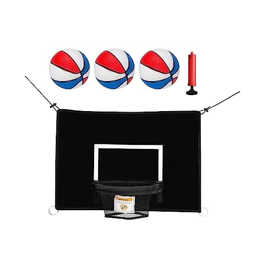 Harilla Trampolines Panier de Basket Attachement Sports de Plein air Jeu de Basket pour Enfant Matériaux Souples imperméables Arrière-Cour Entraînement de, Style f