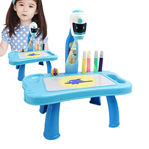 Projetor Traçar e Desenhar - Tabela de placa de projetor de rabiscos apagável colorida com canetas,C