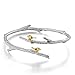 Produktbild Lotus Fun S925 Sterling Silber Armreif Lebhaft Vogel auf Zweig Armreif Kreativ Handgemachter Einzigartiger Schmuck für Frauen und Mädchen (Silver)