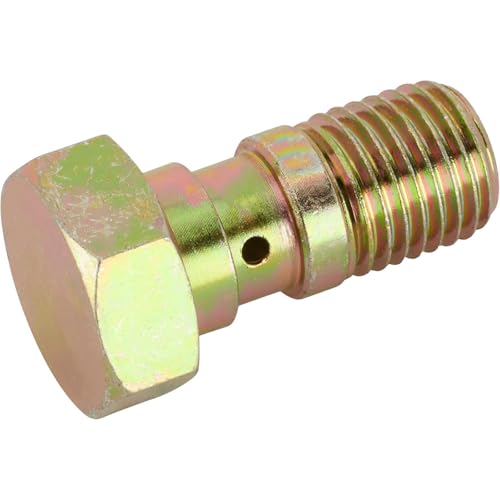Speedway Motors Banjo Brake Fitting Kit 7/16-20 to -4 AN Steel Short Style Banjo Includes Bolts and Washers Services Two Calipers Universal Fit - Thumbnail 4