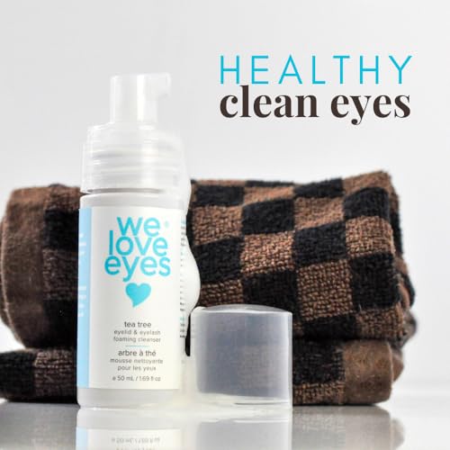 We Love Eyes: Tea Tree Eyelid Foaming Cleanser - Vegan. All natural. Cruelty free. Safe for false lashes and eyelash extensions