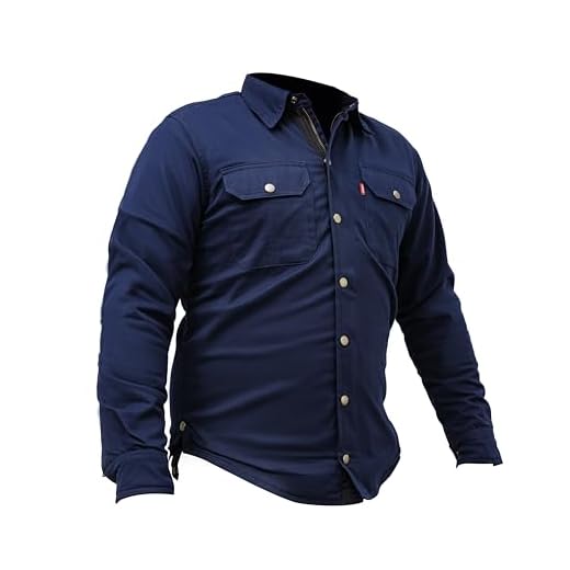 GREAT BIKERS GEAR – Herren-Motorradhemd, komplett verstärkt mit schützendem Aramid-Futter, Motorradbekleidung mit kostenlosen CE-Protektoren