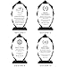 Personalized 9” Glass Plaque with Glass Base, Crystal Clear Trophy with Engraved with Names, Appreciation Messages and Company Logo, Customized Gift Award for Retirement Employee, Manager, Boss.