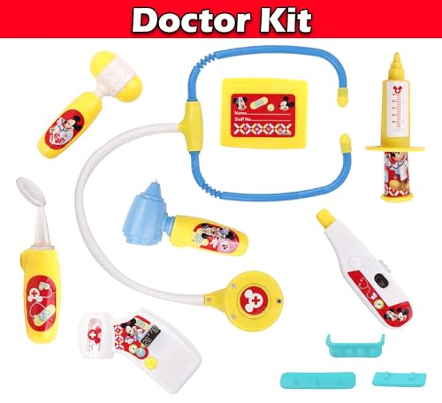 Image of Zest 4 Toyz 2 in 1 Doctor Kit for Kids Convertible Suitcase Portable Pretend Roleplay Set Battery Operated Toys with Light and Sound Effects for Boys and Girls Blue (Pack of 1)