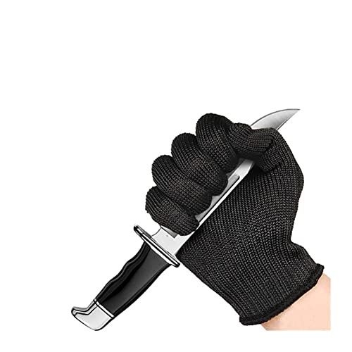 Guantes resistentes a cortes Guantes de malla metálica de alambre de acero de 1 pieza, guantes de trabajo de carnicero resistentes al desgaste de seguridad de grado 5, guantes de trabajo de cocina de