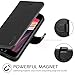 TUCCH Case Wallet for iPhone SE 2022/ iPhone 7/8/iPhone SE 2020, PU Leather 3 Card Slots Stand Magnetic Flip Folio Cover TPU Shockproof Inner Shell, Black