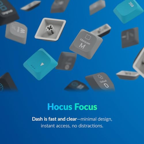 JCPAL Adobe Photoshop Keyboard • Dash Wireless Shortcut Keyboard for Mac and PC • Shortcut Hotkeys, Color-Coded Key Guide, Fully Customizable, Compact Low-Profile Design