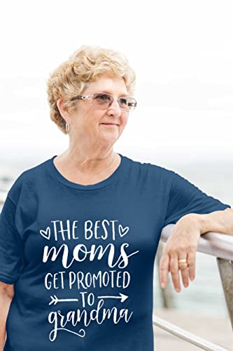Women Best Moms Shirt Get Promoted to Grandma T Shirt Grandmother Gift Shirt Short Sleeve Casual Tee Top2