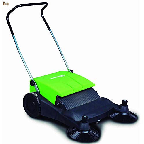 BricoLoco Barredora manual para barrer jardín, hojas, patios, paseos. Exterior o interior. Mecánica. Comodidad frente a escobas o cepillos. Fabricado en Alemania. Multidireccional.