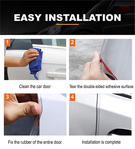 Car Door Edge Guards Clear, 32Ft Rubber Seal Protector U Shape Edge Trim Car Door Edge Protection Fit For Most Car #TOP6