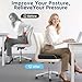 SofterCharm Seat Cushion, Memory Foam Office Chair Cushions for Long Sitting Hours, Chair Pad for Sciatica, Coccyx, Tailbone, Hip Pain & Pressure Relief, Office, Home, Car Seats, Airplane, Black/Large