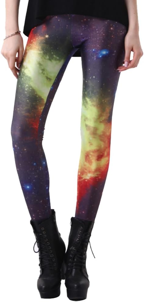 Women's Digital Pattern Printed Ankle Elastic Tights Legging
