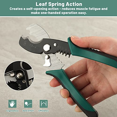 SPEEDWOX 7 Inches Wire Strippers Cutter Pliers Multi-Function Hand Tool Cable Cutting Wire Cutters Cable Cutters Awg Wire Cutters Precision Wire Stripper with Lock Spring Loaded by SPEEDWOX - Image 5