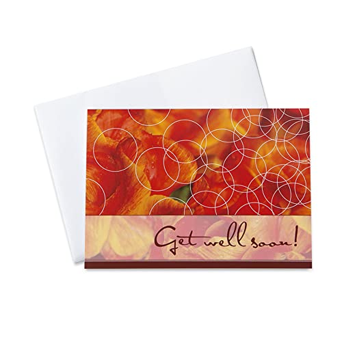 Ceo Cards - Get Well Greeting Cards (Orange Florals), 5X7 Inches, 25 Cards & 26 White Envelopes (Gw1101) #TOP13