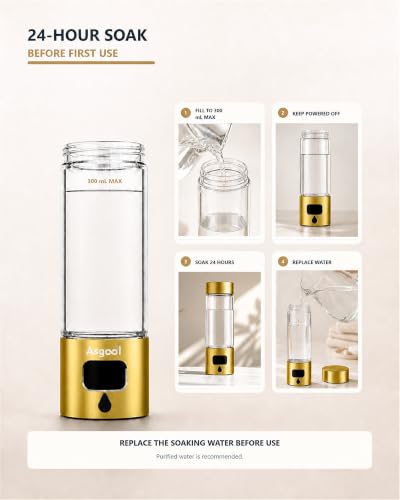 Image of Hydrogen Water Bottle Generator, Gold